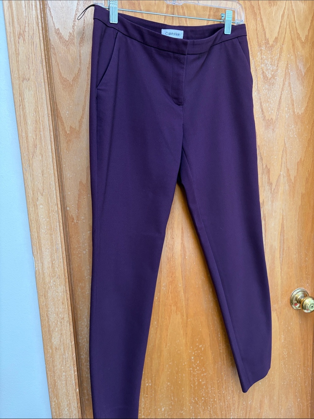 Calvin Klein Dark Plum Tailored Ponte Pants